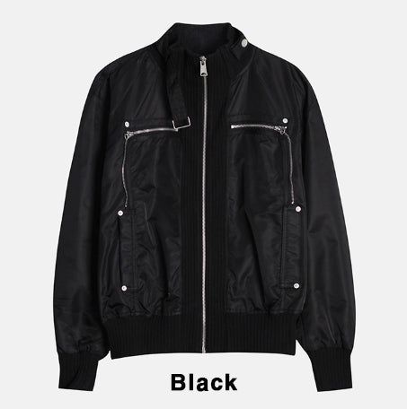 Hi-Lo Zipper Banded Jacket