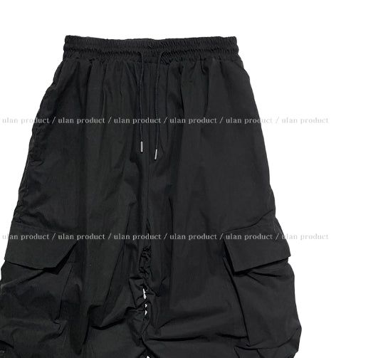 Aubert Wide Shirring Cargo Pants