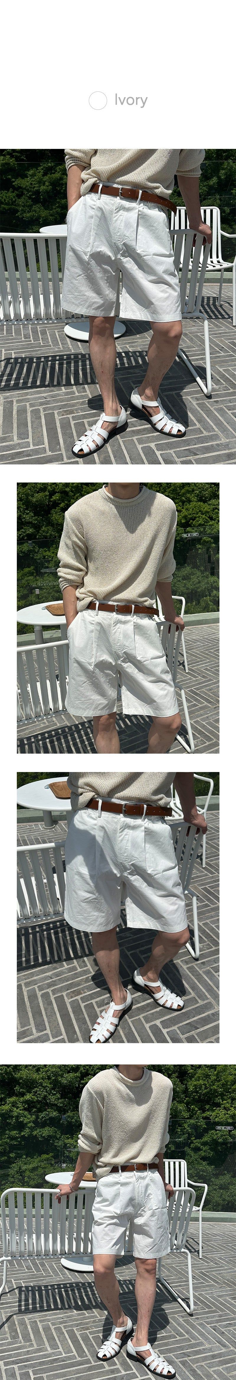 [S/S] Bio pin tuck bermuda pants(5color)