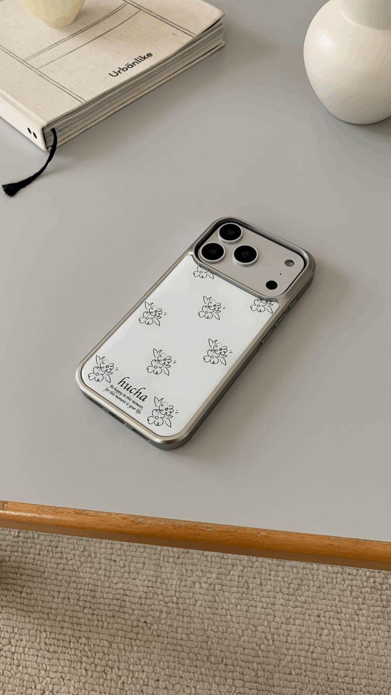 Flower Drawing Epoxy Phone Case