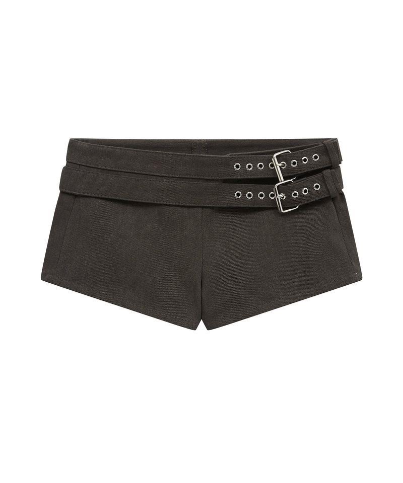 2 belt shorts (brown)