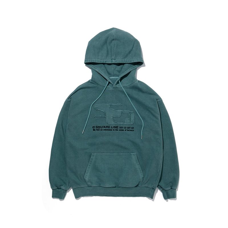 squareline（スクエアライン）の「SQ Vintage Hoodie_Bluegreen（Tops）」