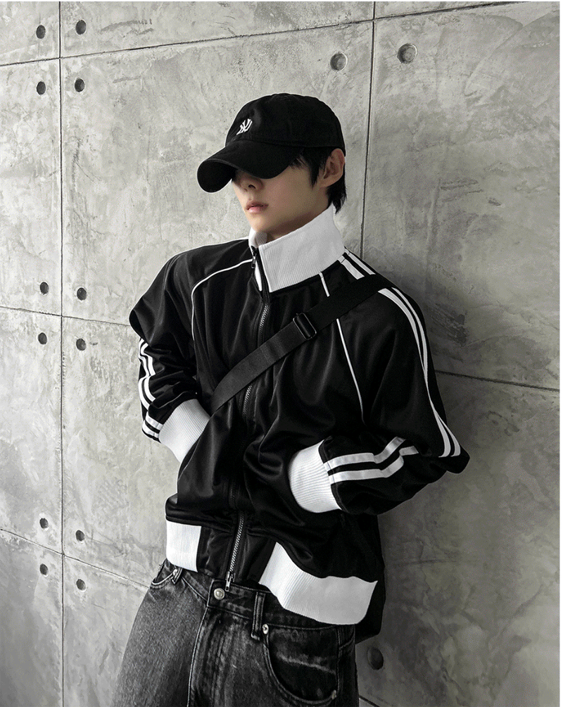 black down line sporty jersey