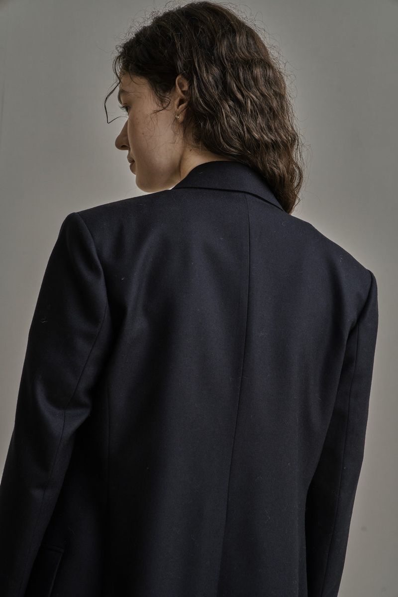 WOOL TWILL SETUP JACKET_NAVY