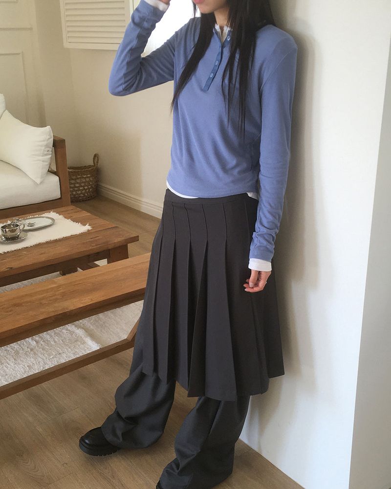 [MADE] Recall Double Pintuck Wide Slacks