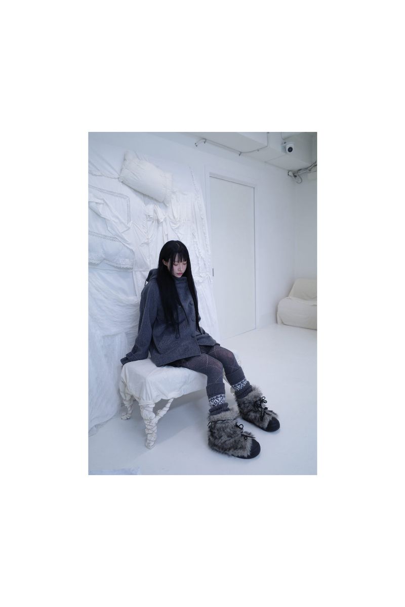 Bonju double half hood coat (2color)