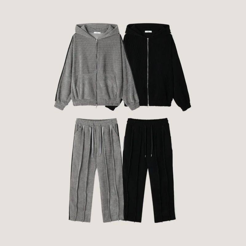 LMN Slay Velour Brushed Wide Pants (2 colors)