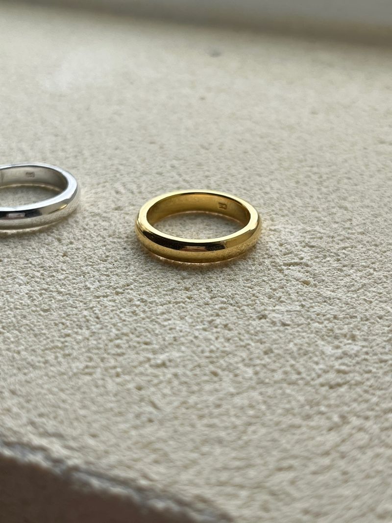 (silver925/18k) 4mm babe ring
