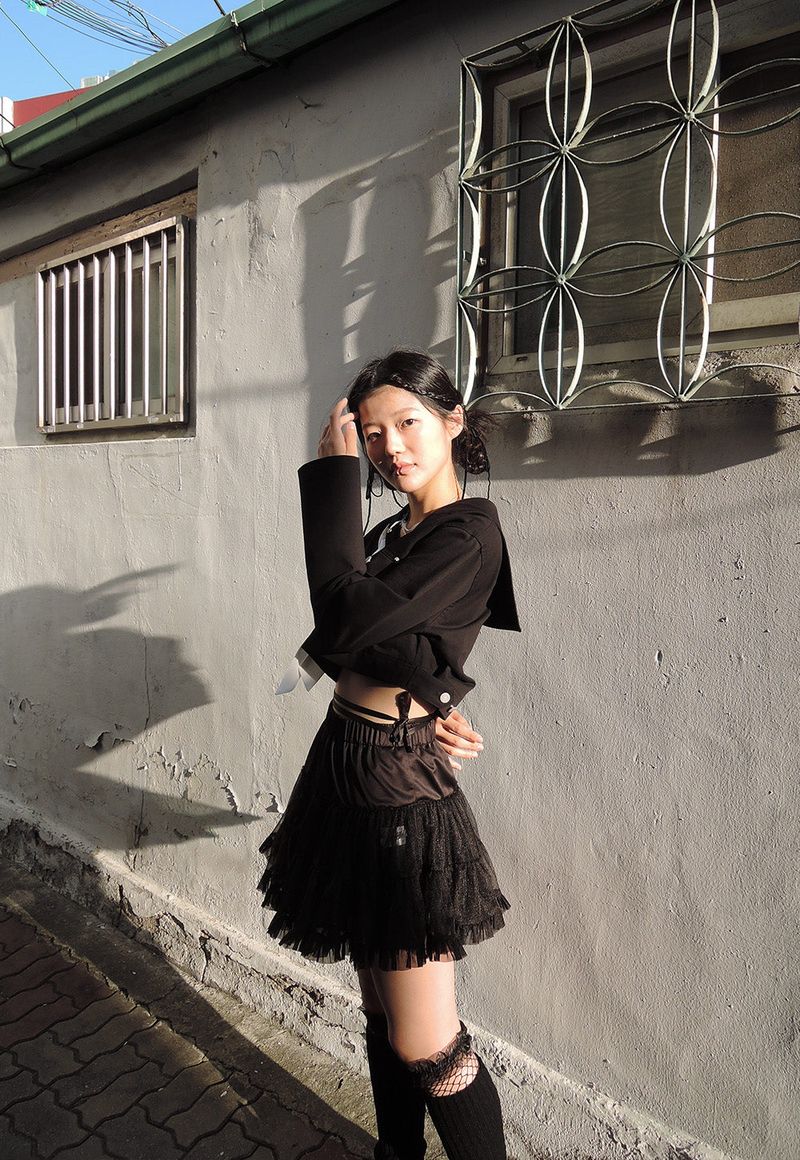 SAILOR TIE BLOUSE _BLACK