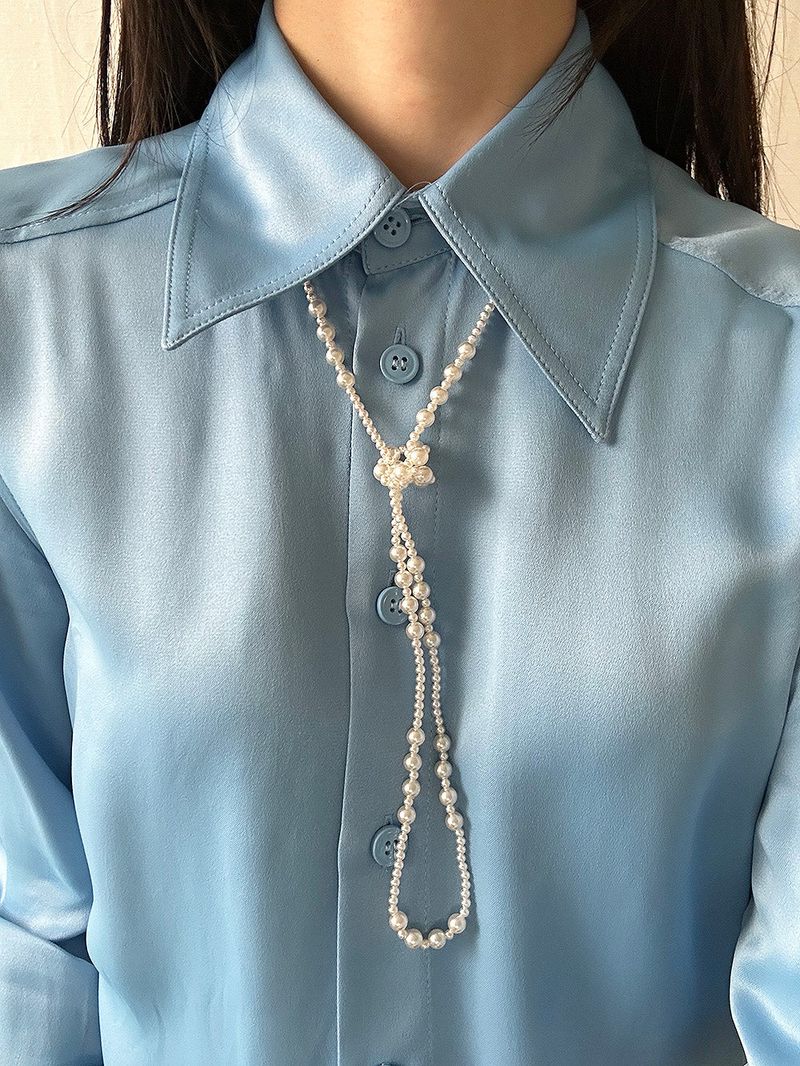 [925silver] Bubble pearl necklace