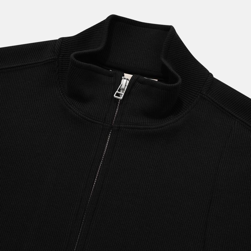 Fickle 2-WAY full zip-up / Black
