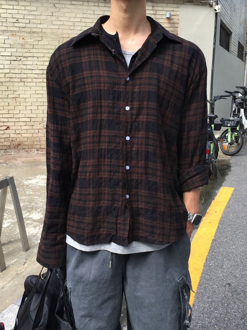 Moil Grunge Check Shirt 3C