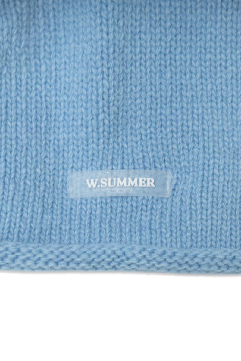 Soft shirring beanie_skyblue