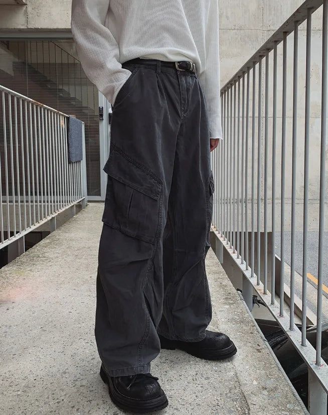 2PLAN（ツープラン）の「Forty Pigment Pintuck Wide Cargo Pants（Pants）」