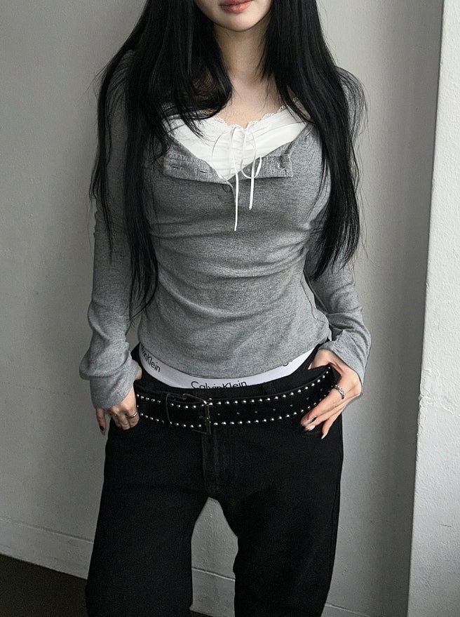 Ribbon shirring layered top