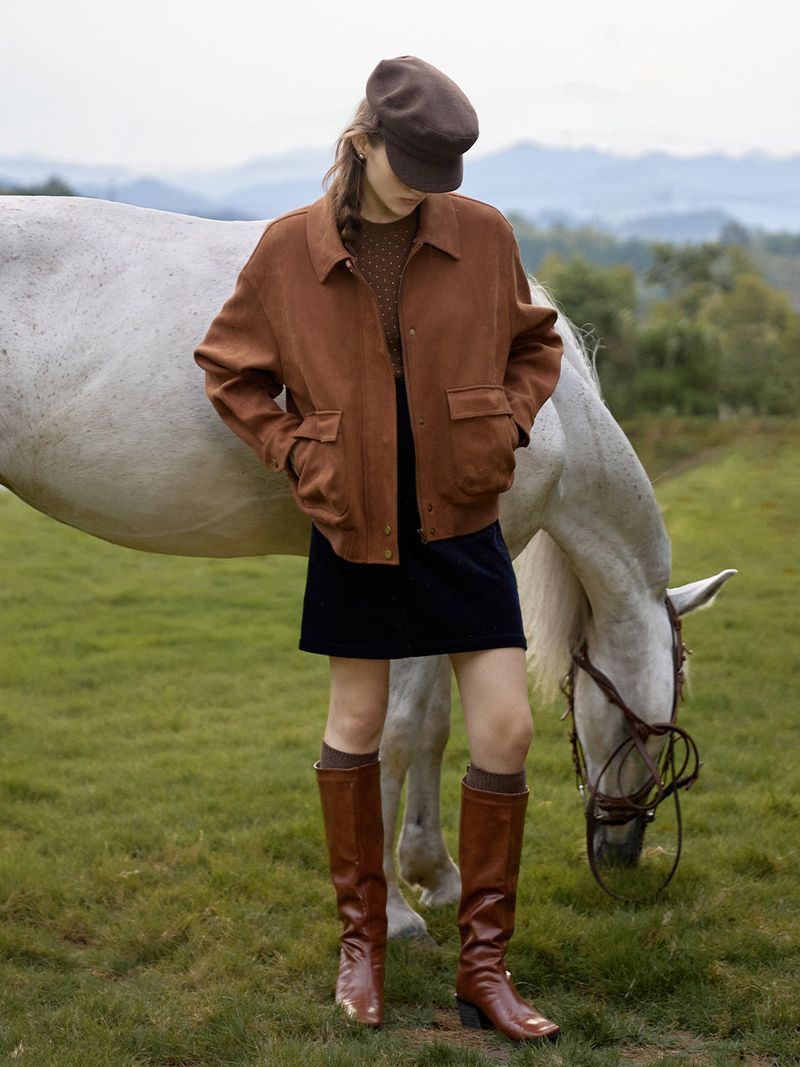 MEROY corduroy mid skirt