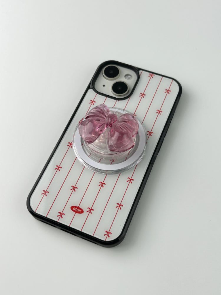 Strip Ribbon Magsafe Glass Bumper Case