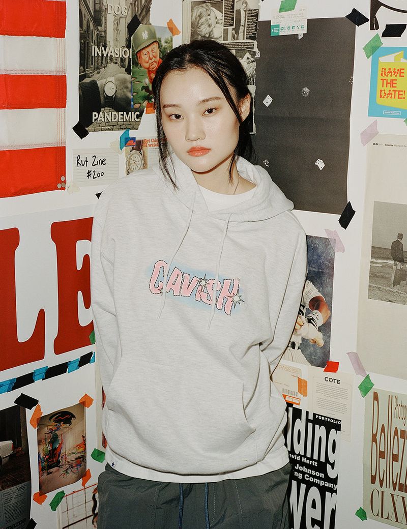 WAVY LOGO HOODIE BLACK(CV2CFUM407A)