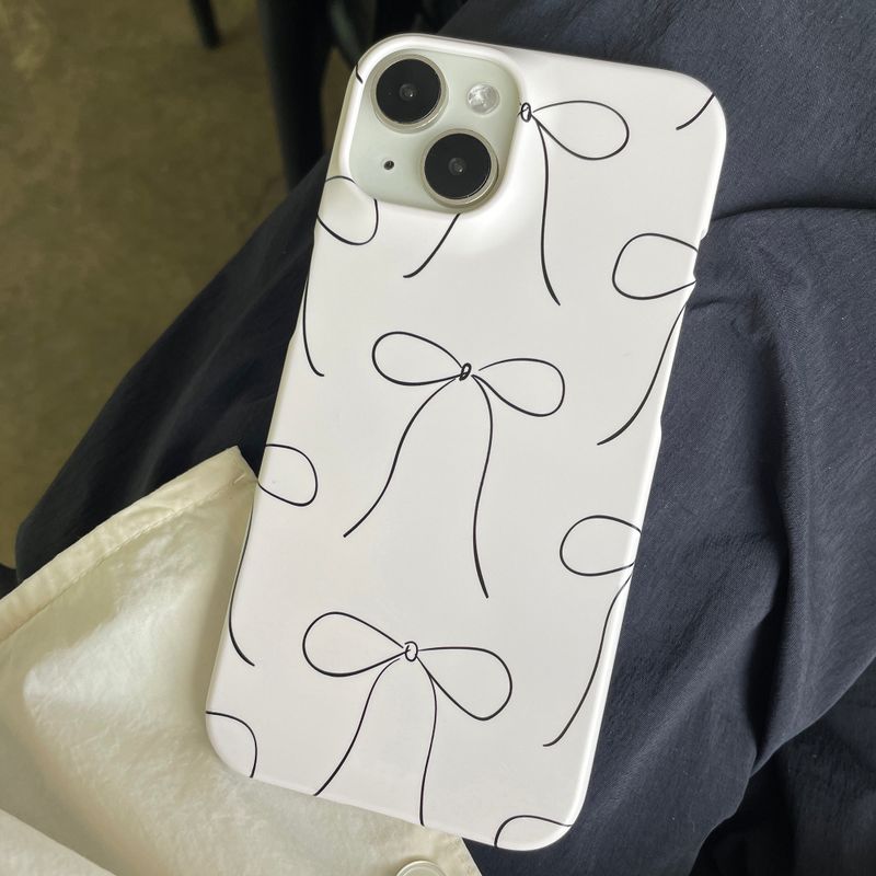 RIBBON ILLUST HARD CASE_WHITE