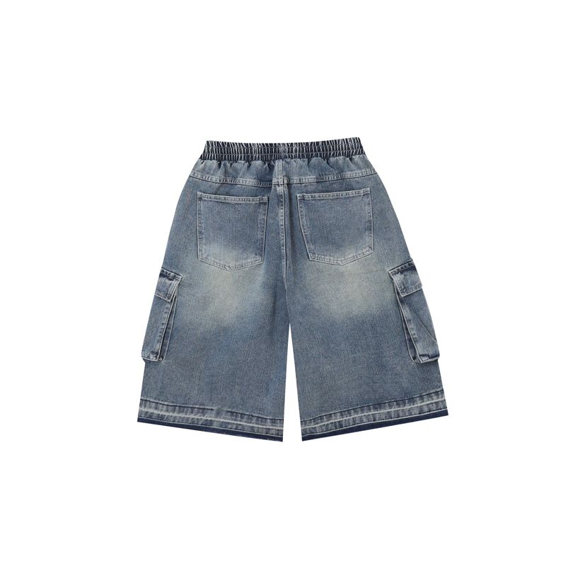 Shadow Denim Cargo Bermuda Shorts (2 Colors)