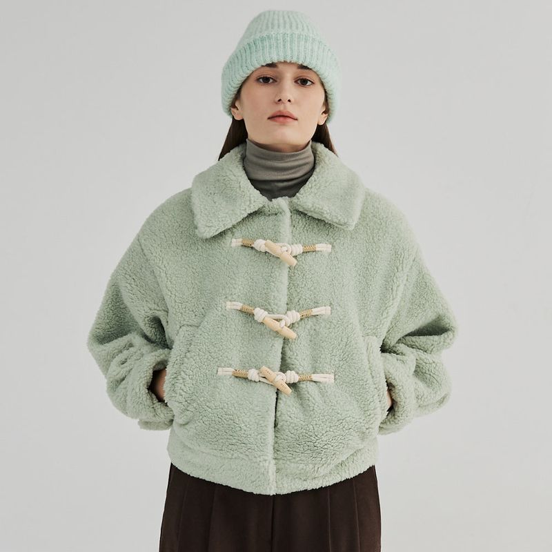 ECO FUR DUFFLE JACKET (MINT)