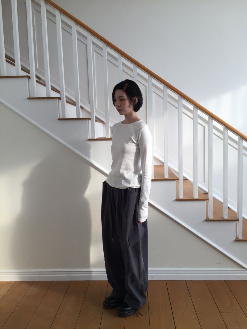 Mark Balloon Cotton Pants (2color)