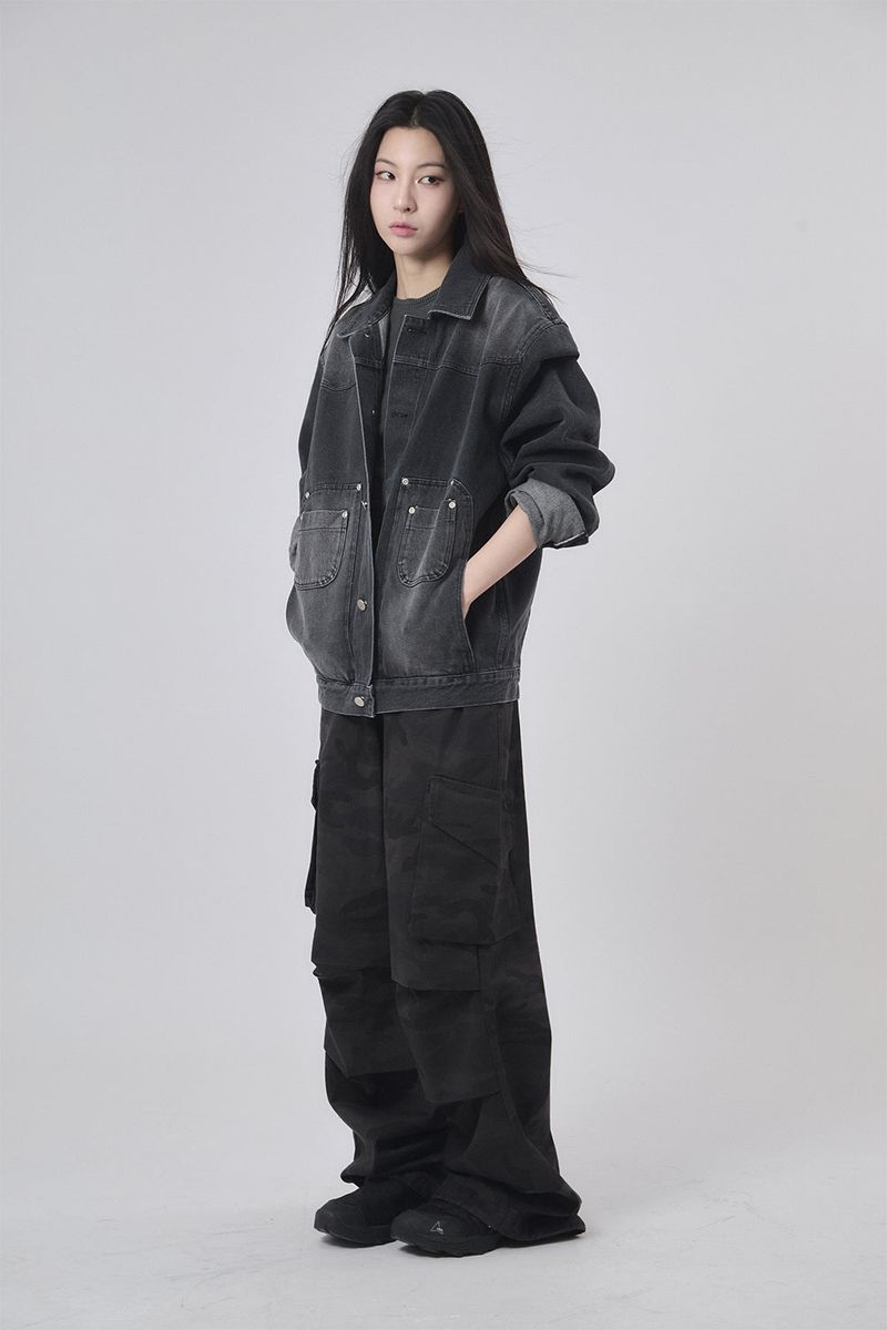 Cadiz rivet trucker denim jacket
