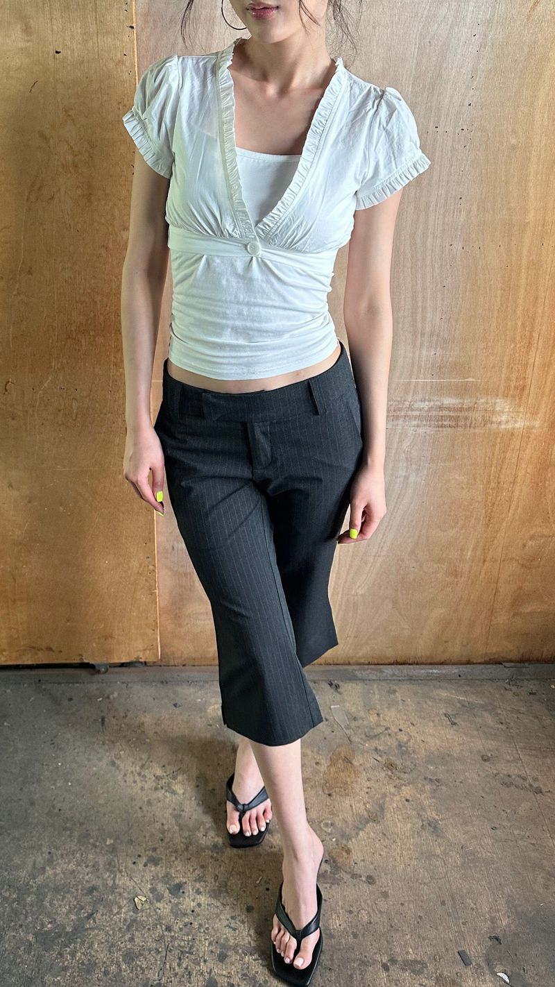 フリルクロップボレロブラウス