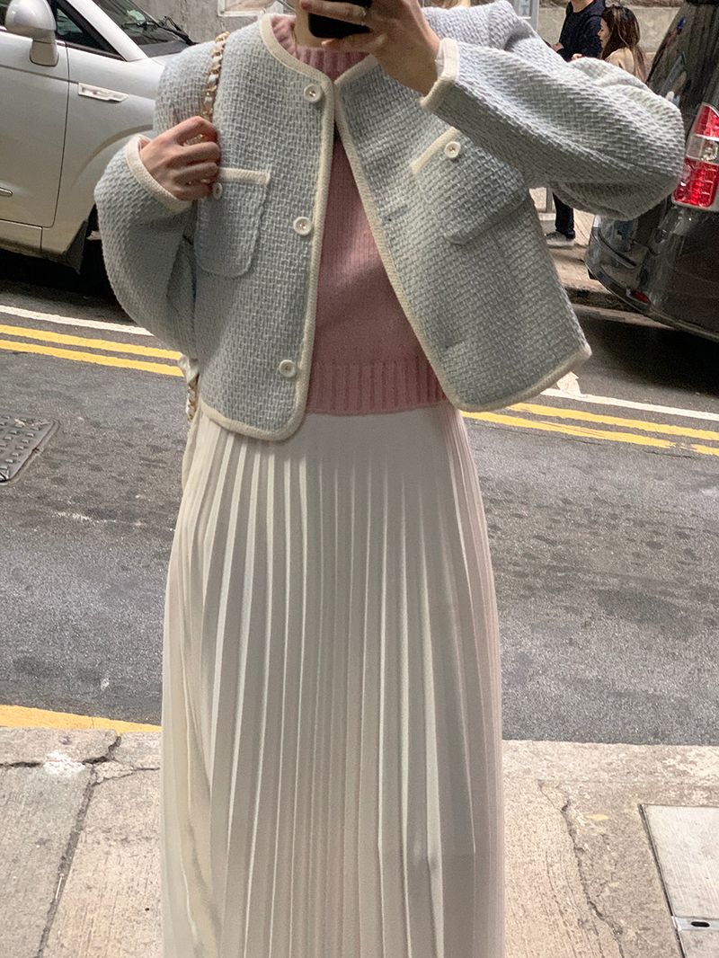 [MADE] LOVE MORE PINTUCK LONG SKIRT