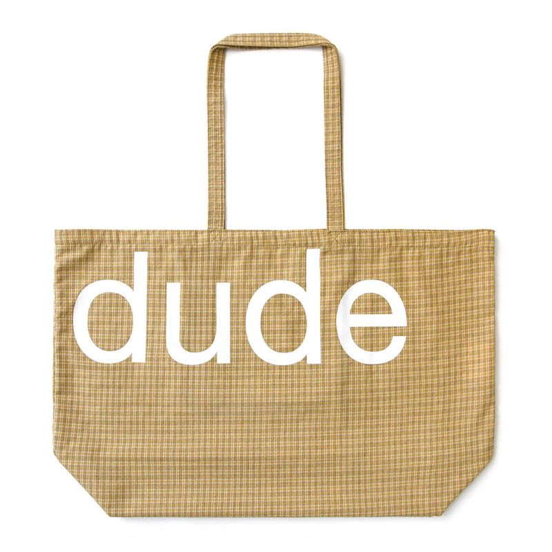 Big tote bag - Yellow check