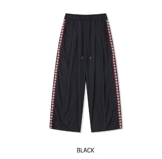 Route Track Color Matching Wide Pants