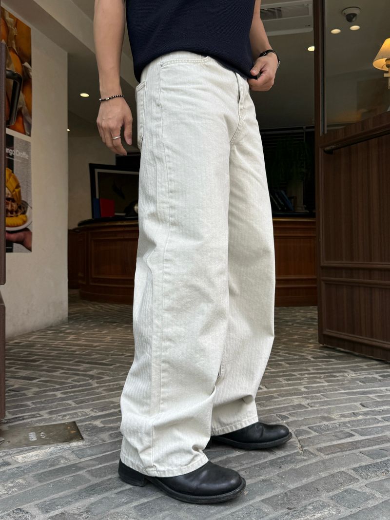 AVAND（アバンド）の「パグ ヘリンボーン セミワイドパンツ（パンツ）」