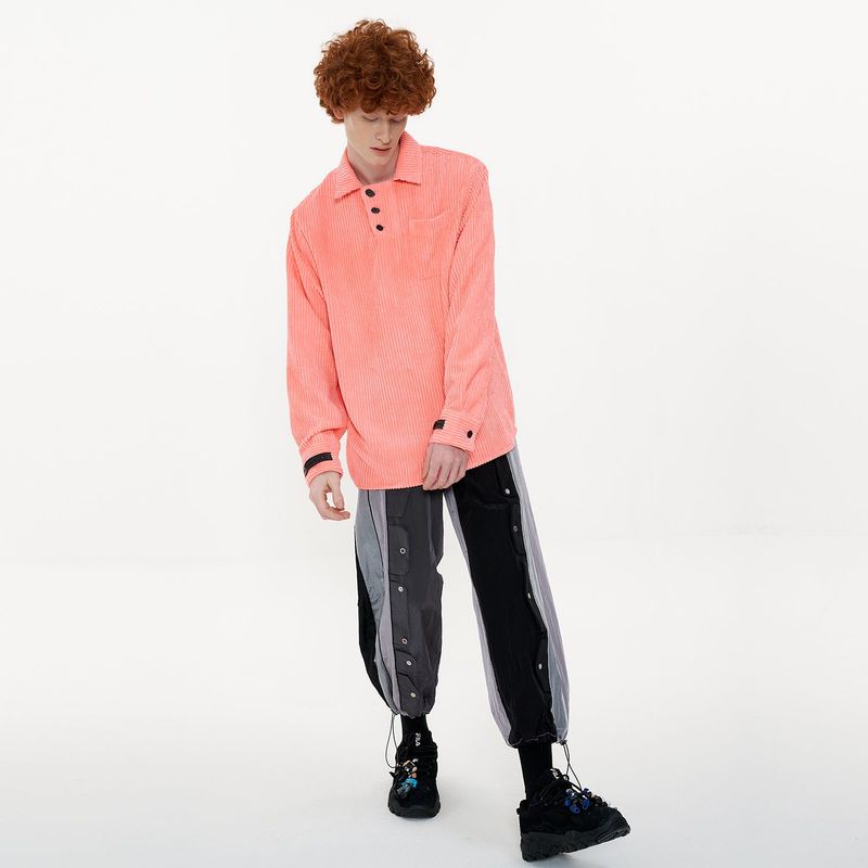 Melting Button Shirt [Pink]