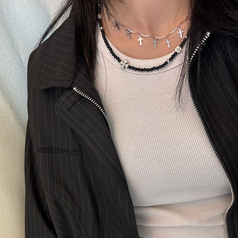 cross cluster necklace