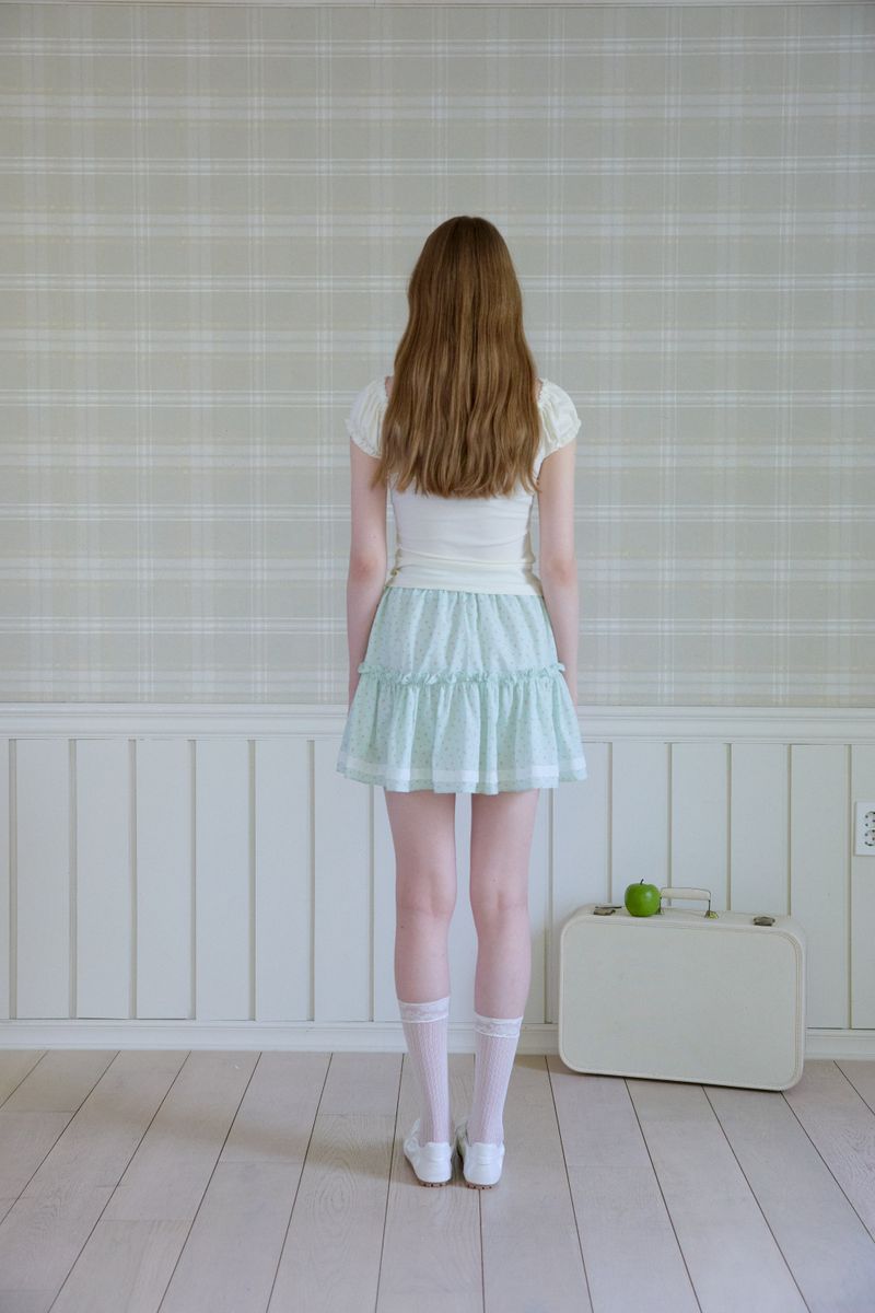 [2PCS 1SET] DEWY DOT LACE SOCKS