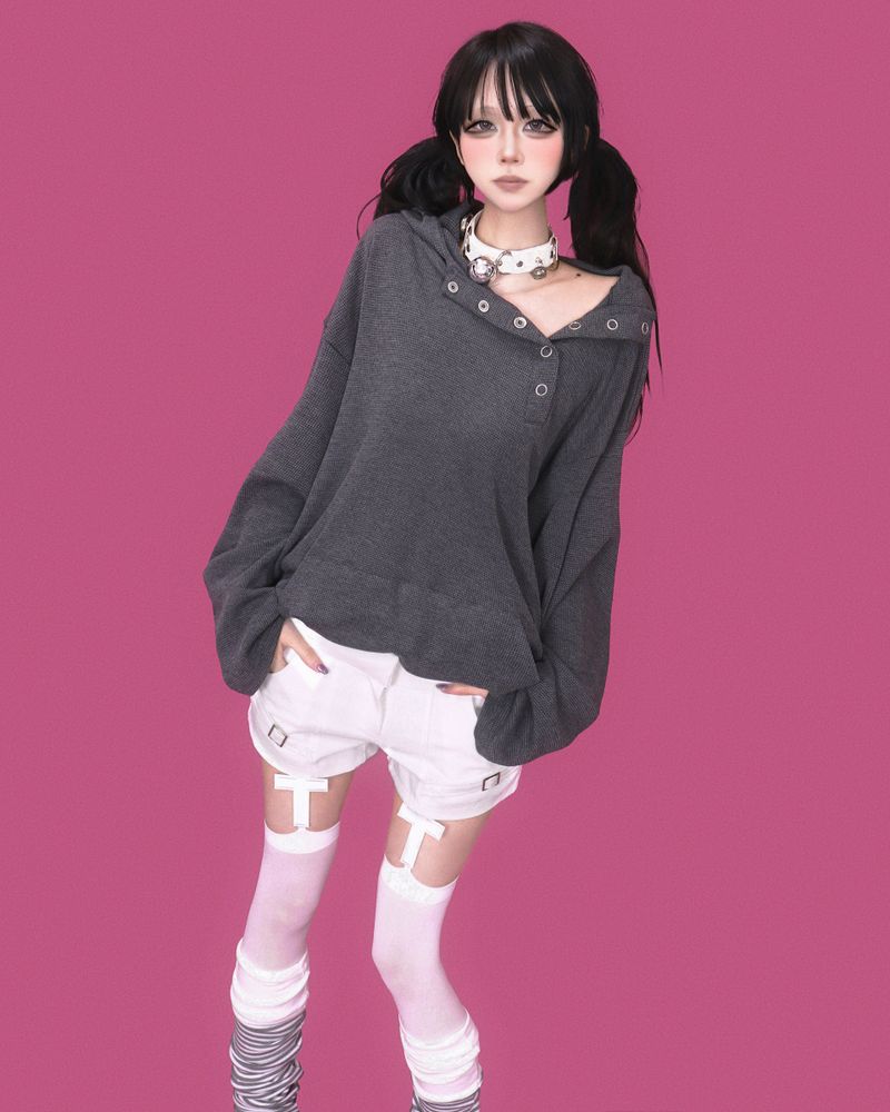 poki striped long leg warmer (2color)