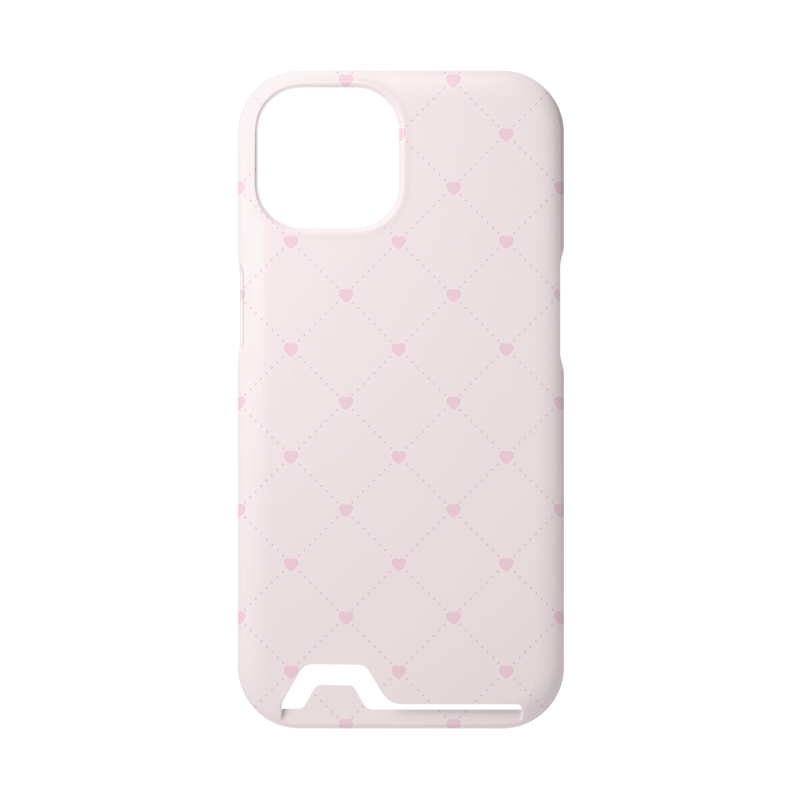 mi ❤︎ littleboutique（ミ❤︎リトルブティック）の「ハートアーガイルカードポケットケース - ピンク（スマホグッズ/小物）」