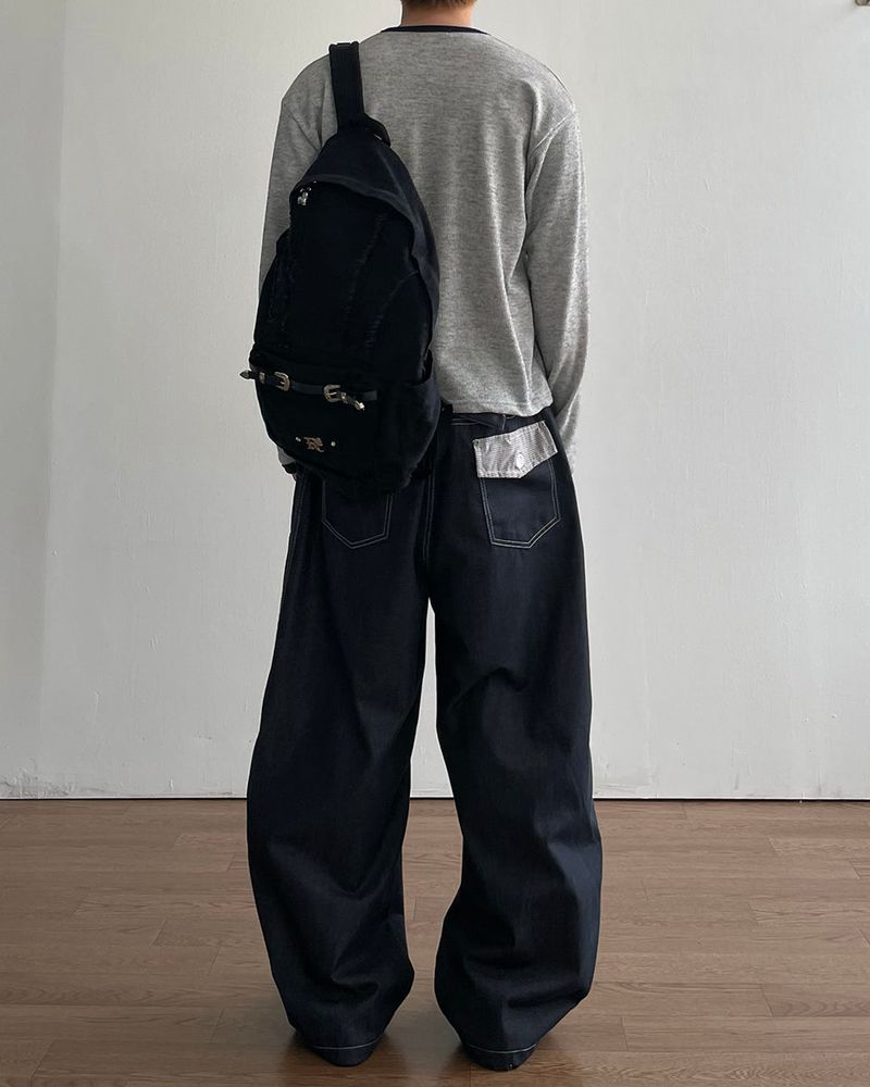 Checker Nonfade Denim Pants