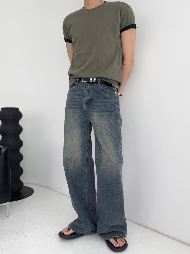 JI9BON（ジグボン）の「SR シーム ディテール セミワイド フレア デニムパンツ(4 Colors)（パンツ）」