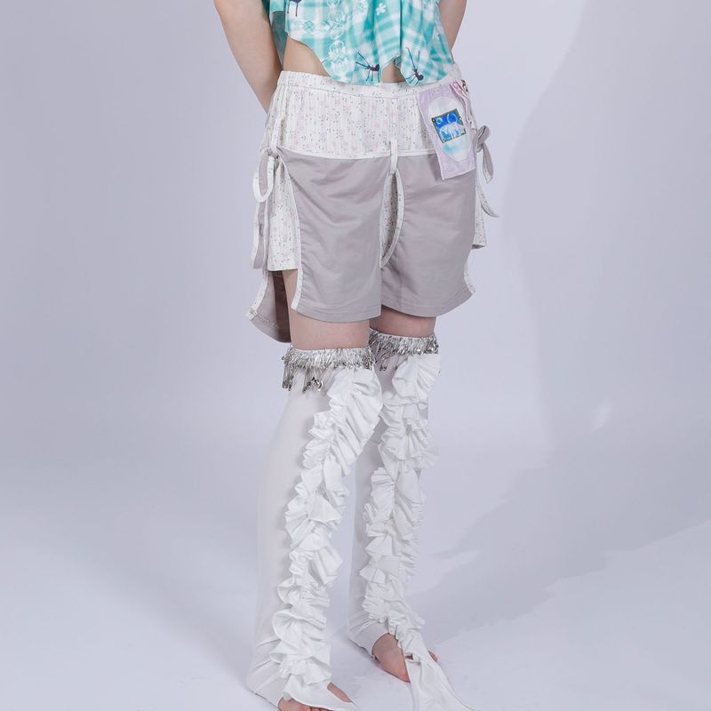 grandma‘s floral split shorts