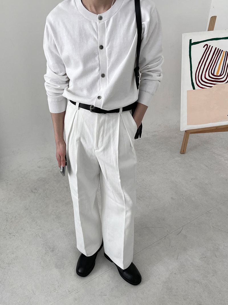 ASCLO Reverse Tuck Cotton Pants (4color)
