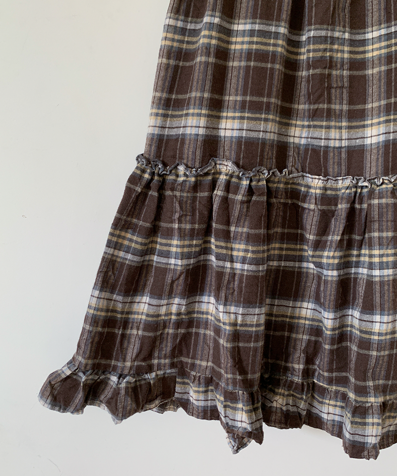 Sorbet Long Checkered Skirt