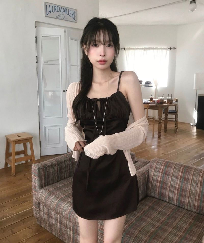 cloudemotion（クラウドエモーション）の「kanti pearl brown glam bustier ops（Dresses）」