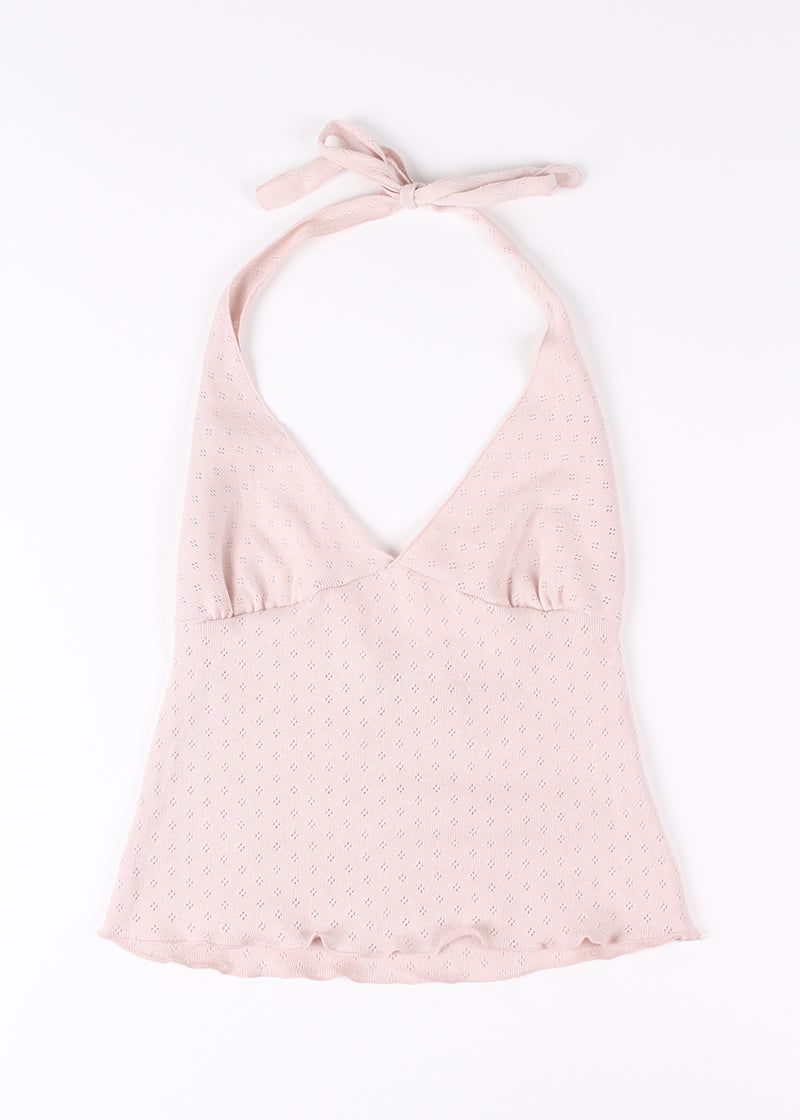 SPRING PUNCHING HALTER SLEEVELESS