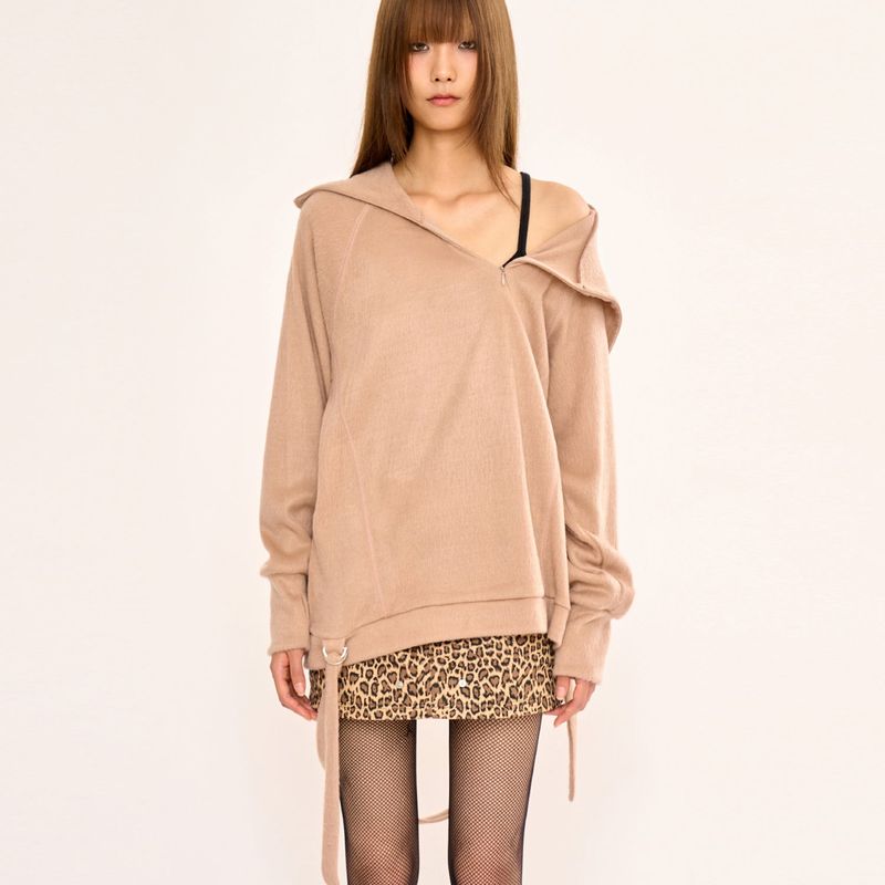 FANYOUNG（ファンヤング）の「Hairy Zipslit Pullover - Camel（Tops）」