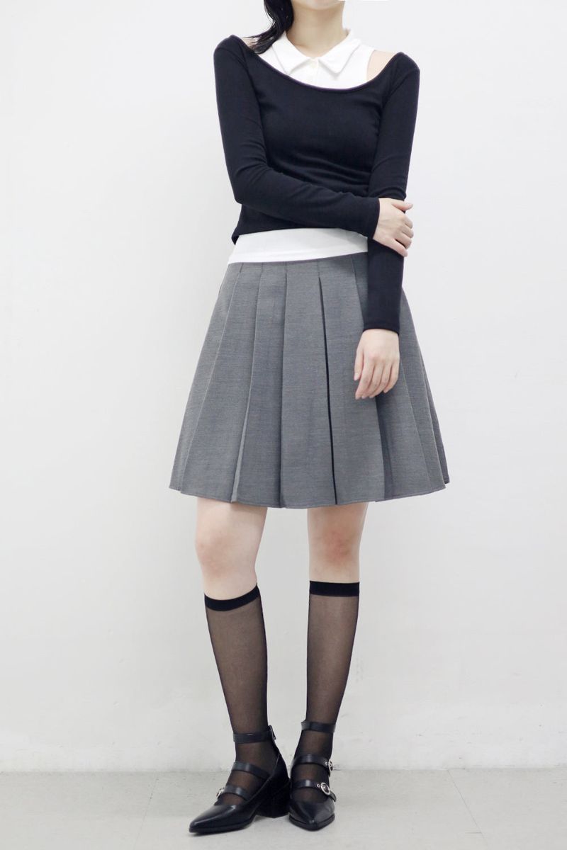 NONCODE（ノンコード）の「J Pleated Midi Skirt (Belt Set)（Skirts）」