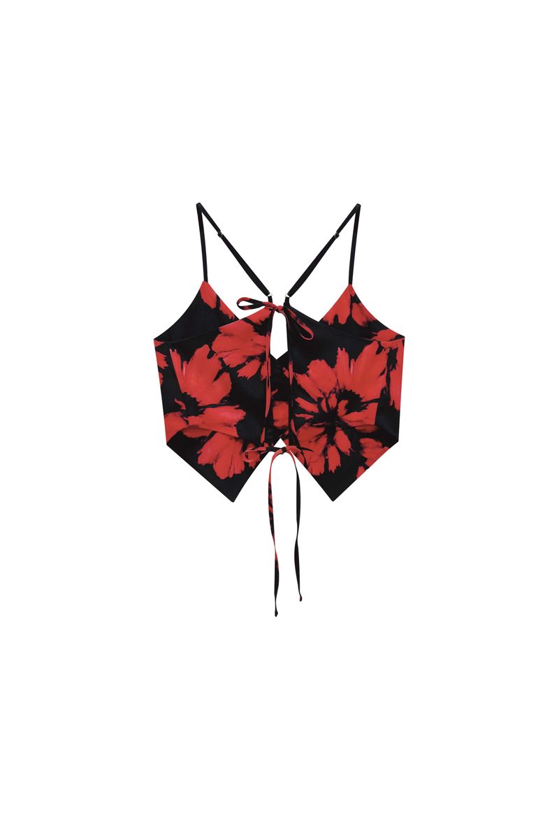FLUTTER TOP / RED