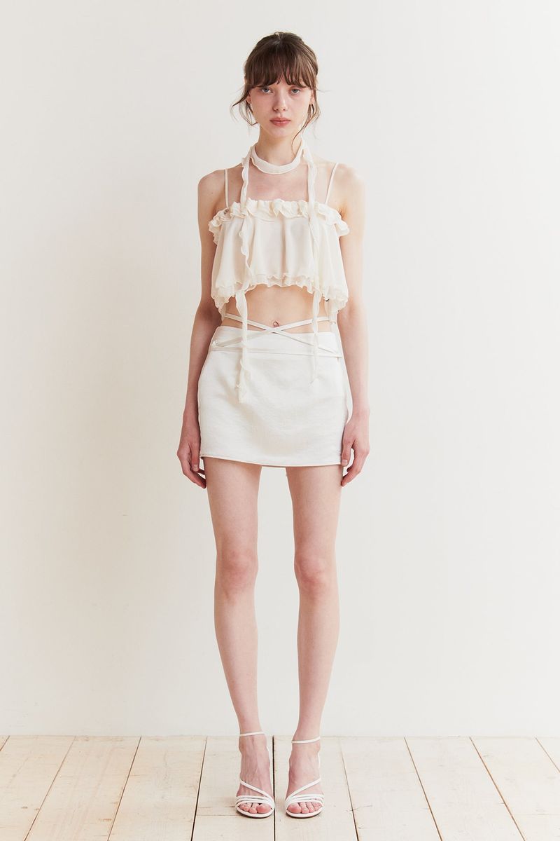 LILY SCARF TOP cream