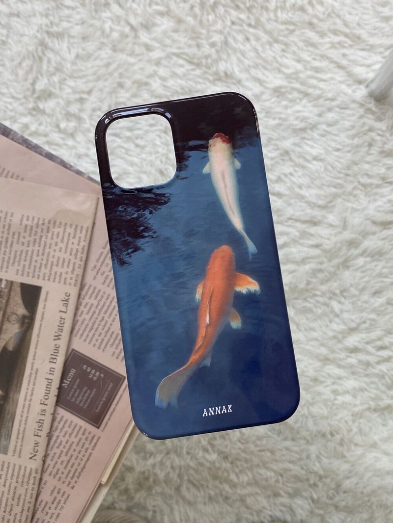 [misty afternoon koi goldfish hard case]