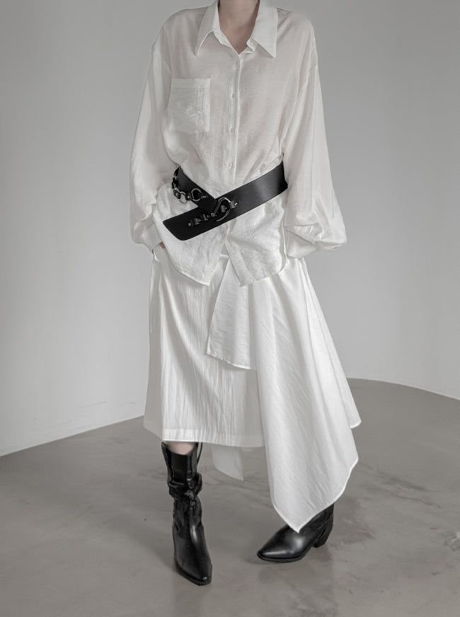 Sia Layered Unbalanced Skirt